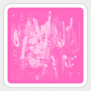 Pink Grungy textured Sticker